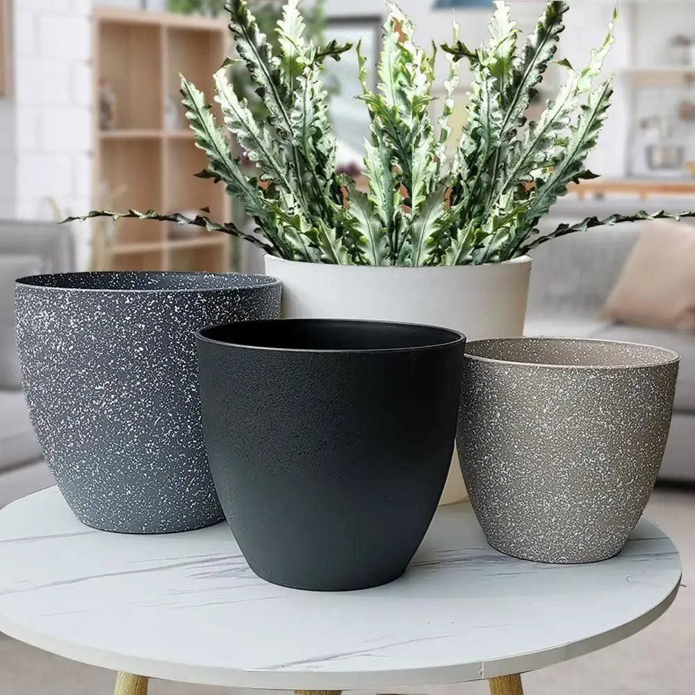 Frosted Stone Bonsai Pot | Large Capacity Indoor Outdoor Planter