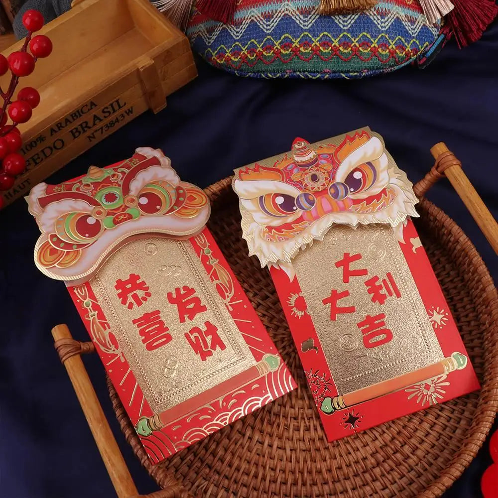 2024 New Year Packet Red Envelope Dragon Pattern Best Wishes Money Pocket Luck Money Bag Good Luck Money Bags Wedding Birthday Peaceful Pleasures Health and Wellness