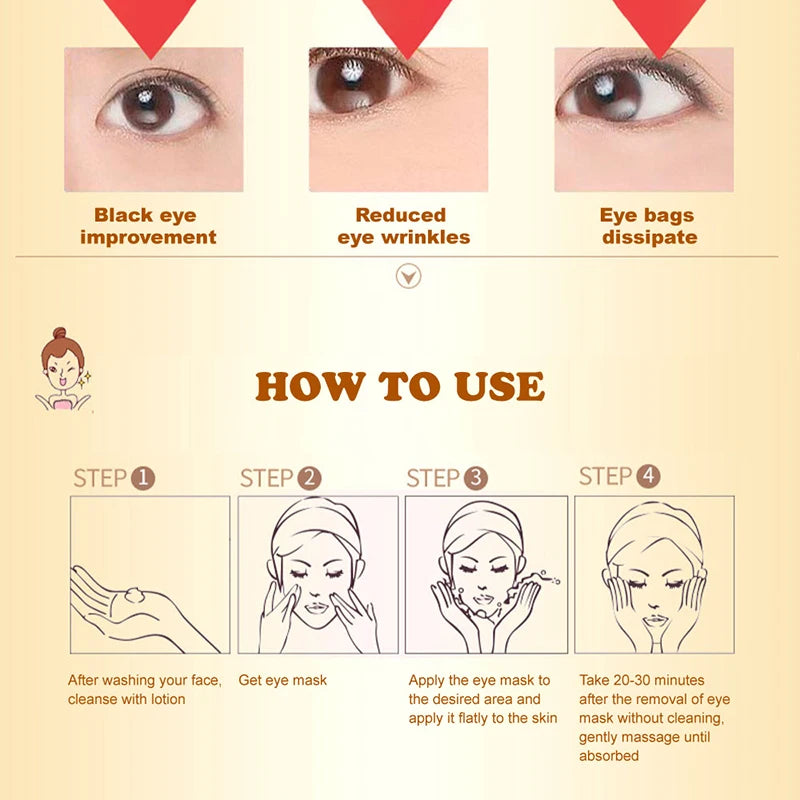 BIOAOUA Gold Collagen Eye Masks 50 Pairs – Dark Circles & Puffiness Collagen Eye Mask Peaceful Pleasures Health and Wellness