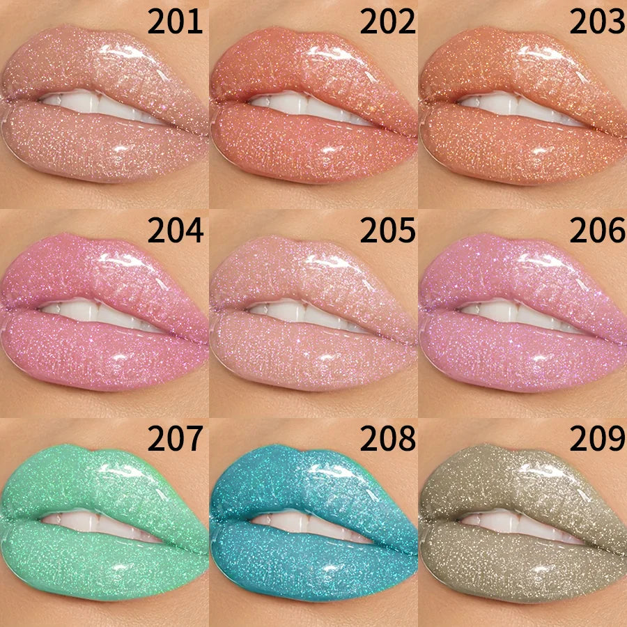 KAFURUX Diamond Glitter Lip Gloss – 9 Shades, Moisturizing
