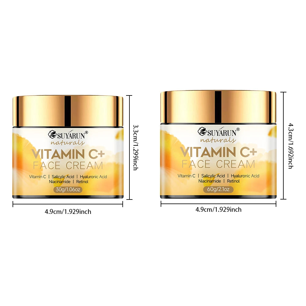 SUYARUN Hyaluronic Acid & Honey Vitamin C Face Cream - Brightening Anti-Aging Moisturizer, Hydrating Day/Night Cream for Skin. Peaceful Pleasures Health and Wellness