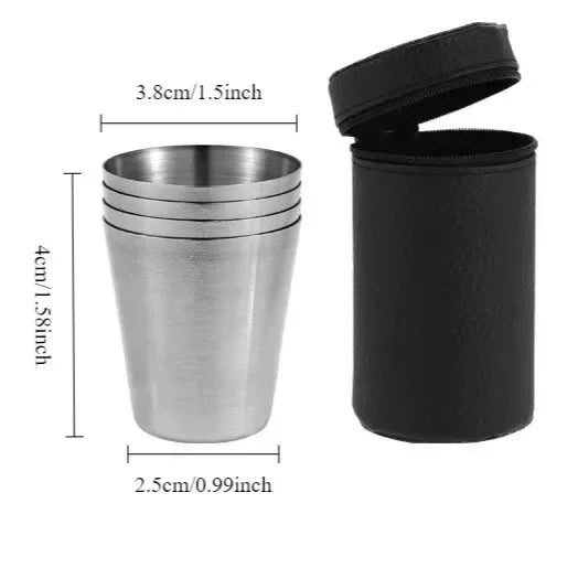 Cup Mug Mini Drinkware Glass Tiki Outdoor Travel Gifts Personalized Cups Kitchen Practical Steel Dining. Whiskey Pcs/set 4 Bar Peaceful Pleasures Health and Wellness Four cups 30ml 30-170ml