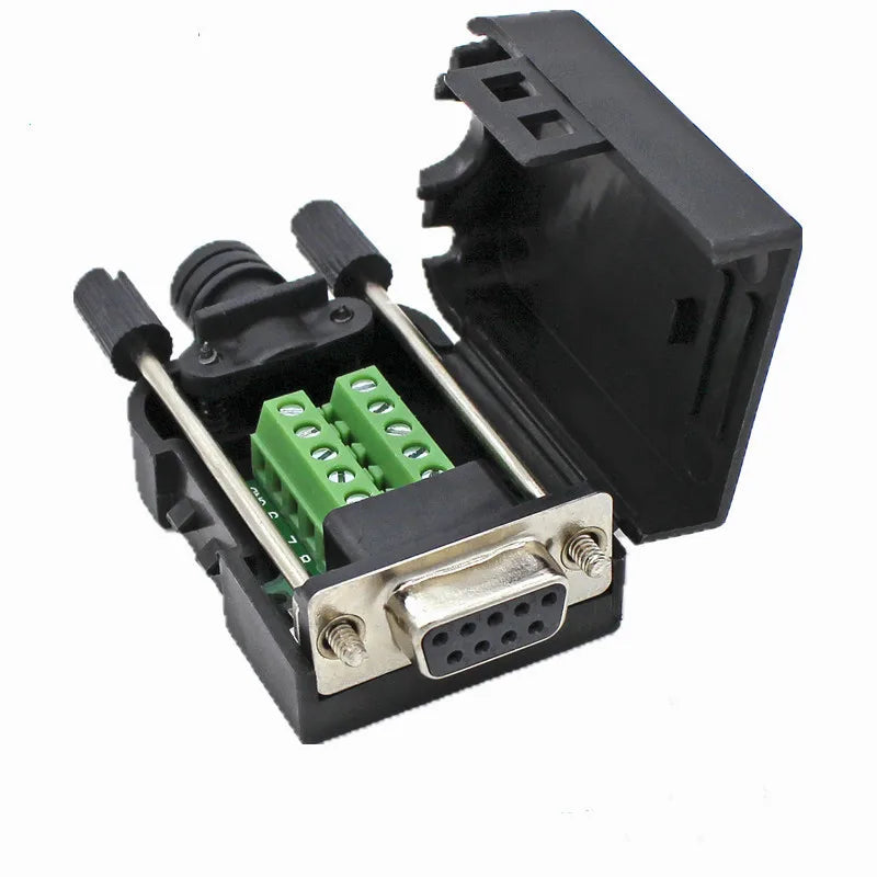 Two Row DB9-pin Solderless Connector RS232/485 Adapter Board 9P Serial Port COM Port Solderless Male and Female Plugs Peaceful Pleasures Health and Wellness