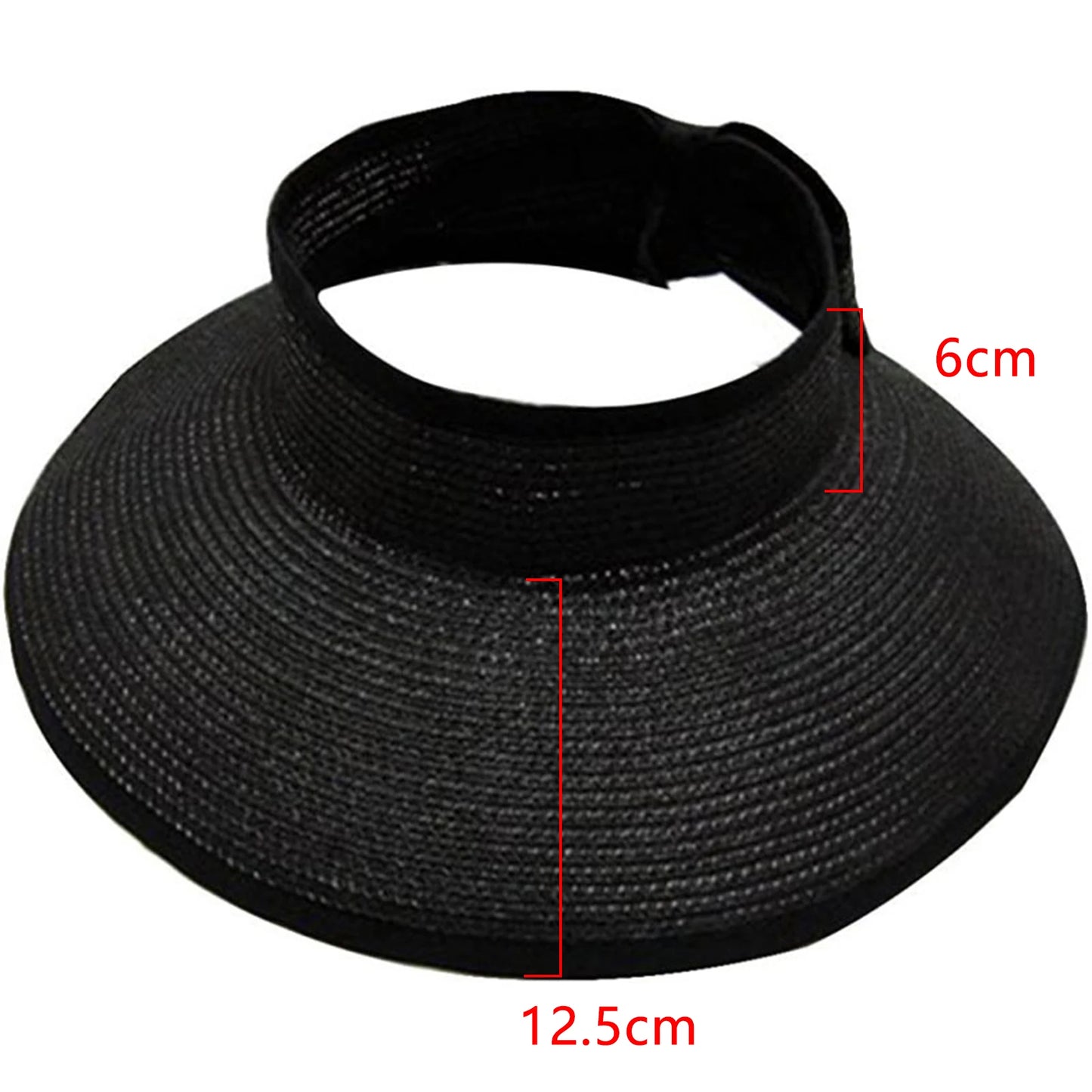 Women's Foldable Wide Brim Straw Sun Hat – UV Protection