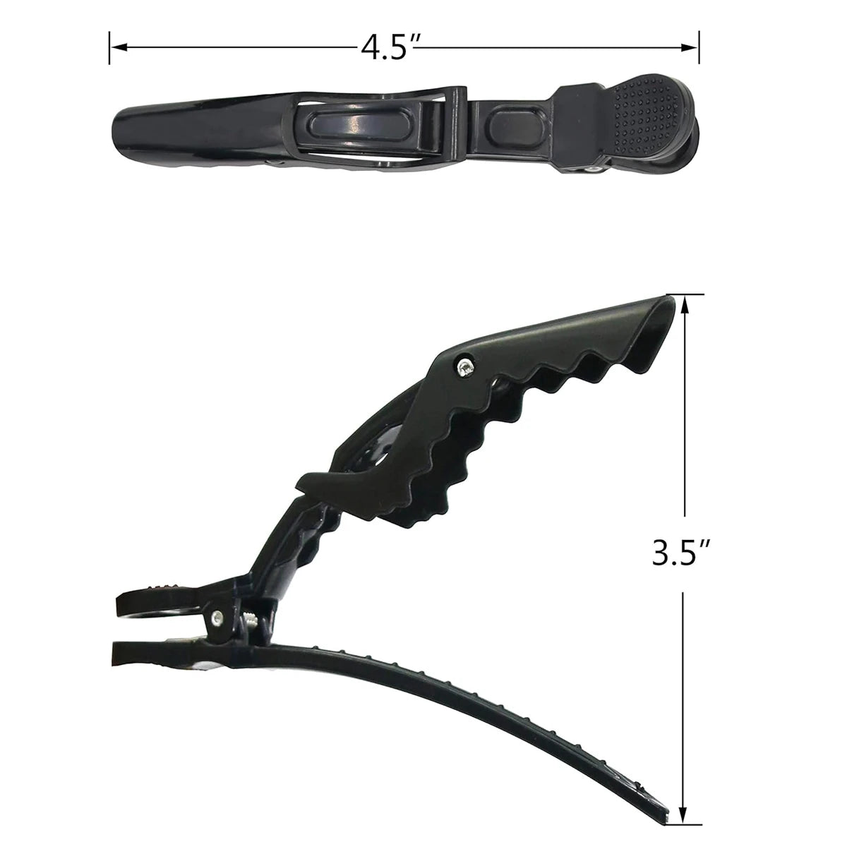 6pcs/Lot Black Plastic Alligator Clip Beauty Hairdressing Clamps Claw Section Alligator Hairpin Barber Styling Hairpin Supplies Peaceful Pleasures Health and Wellness