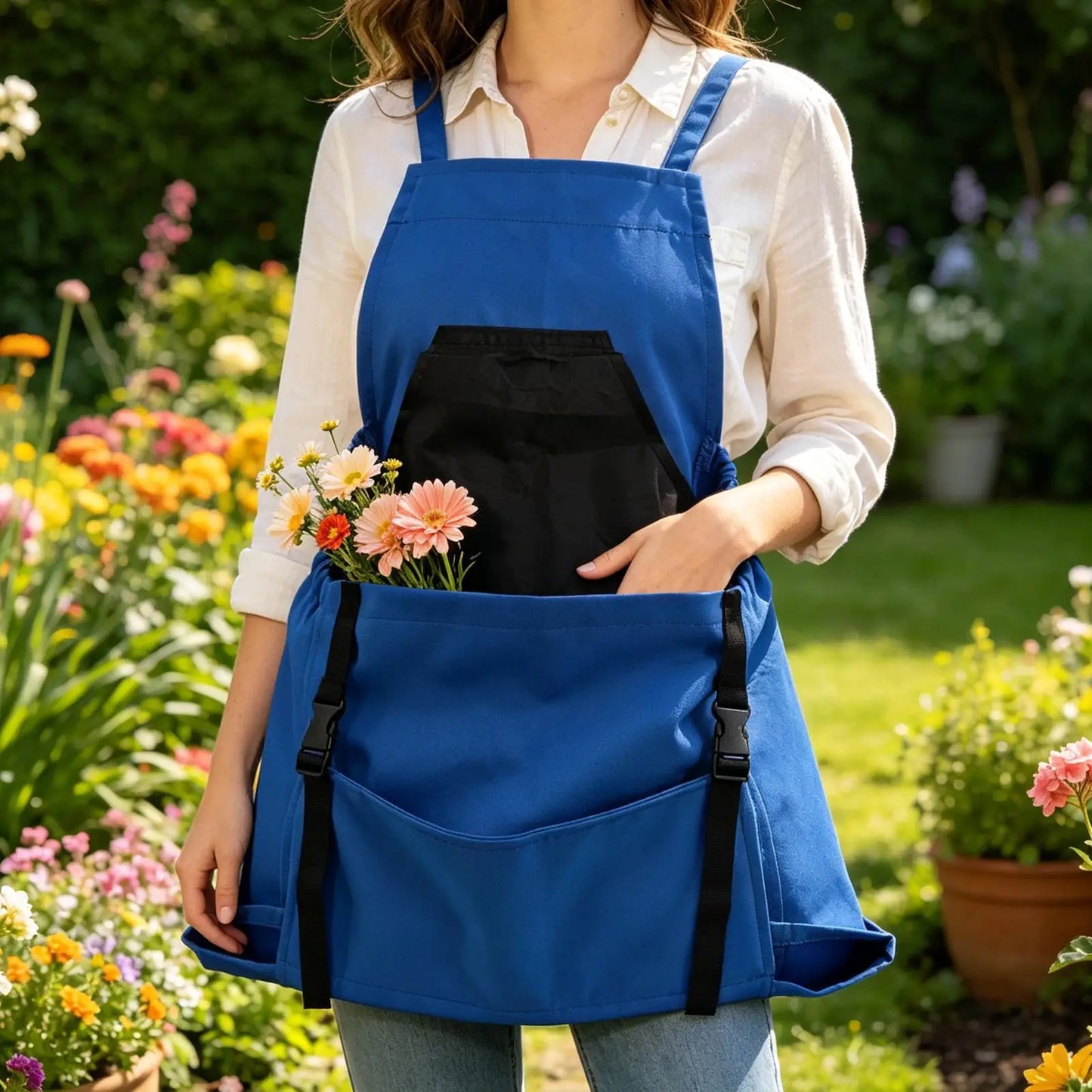 Garden Harvesting Apron with Large Pockets | Oxford Cloth
