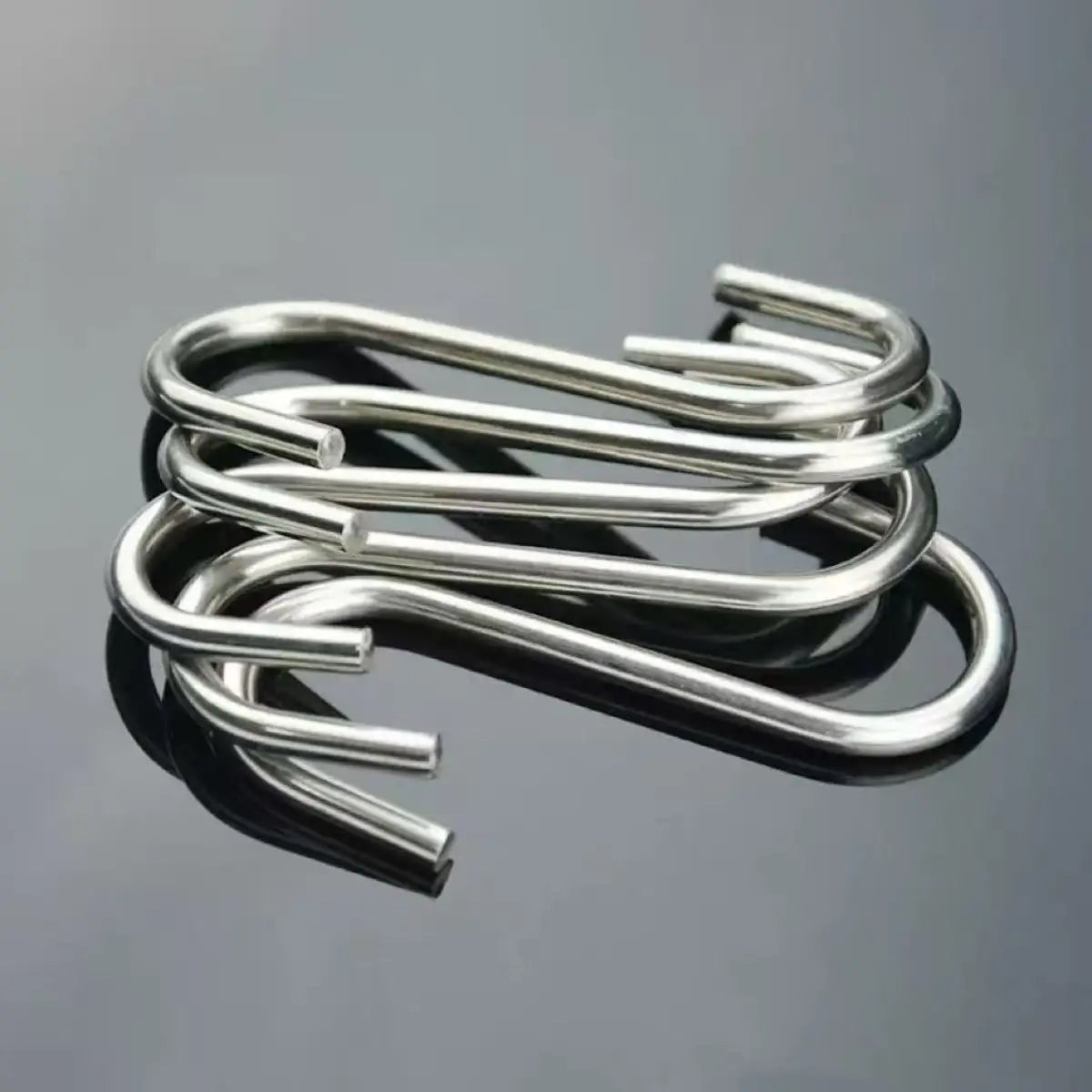 10-Pack Large Stainless Steel S-Hooks for Kitchen & Bathroom