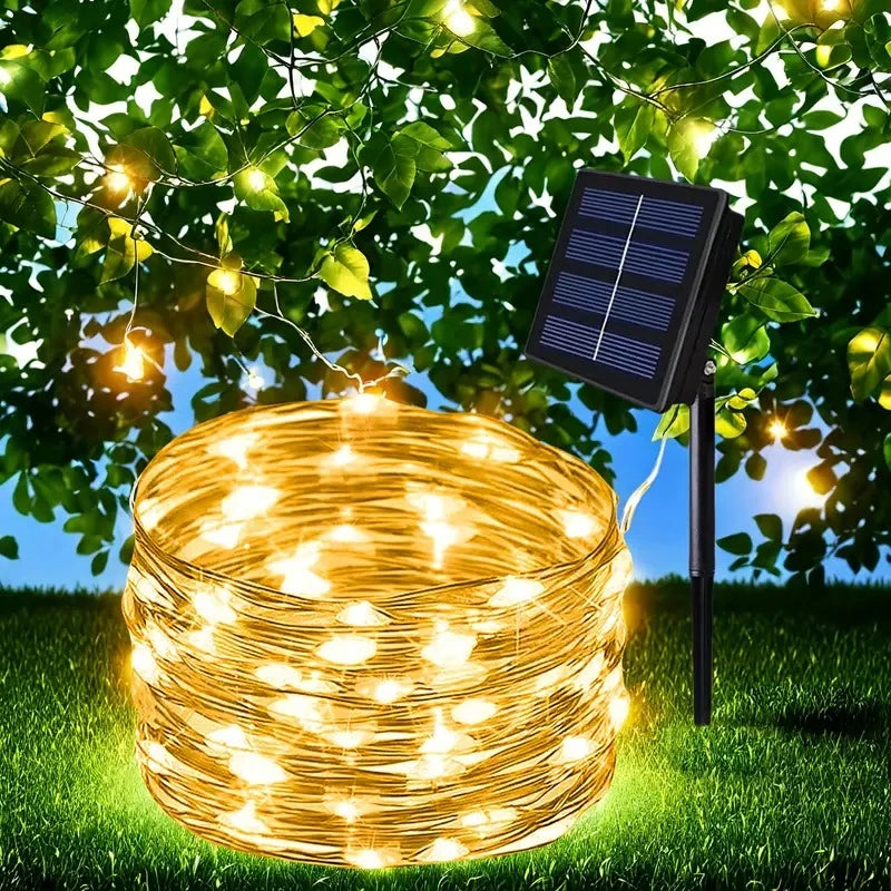 Solar Fairy String Lights Outdoor 8-Mode LED Waterproof