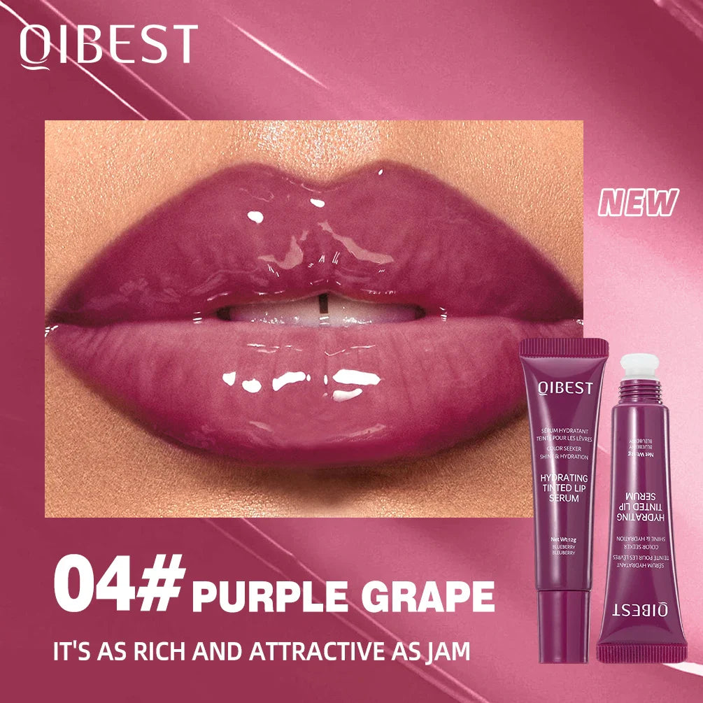 QIBEST Crystal Jelly Lip Oil Gloss – 6 Tinted Hydrating Shades