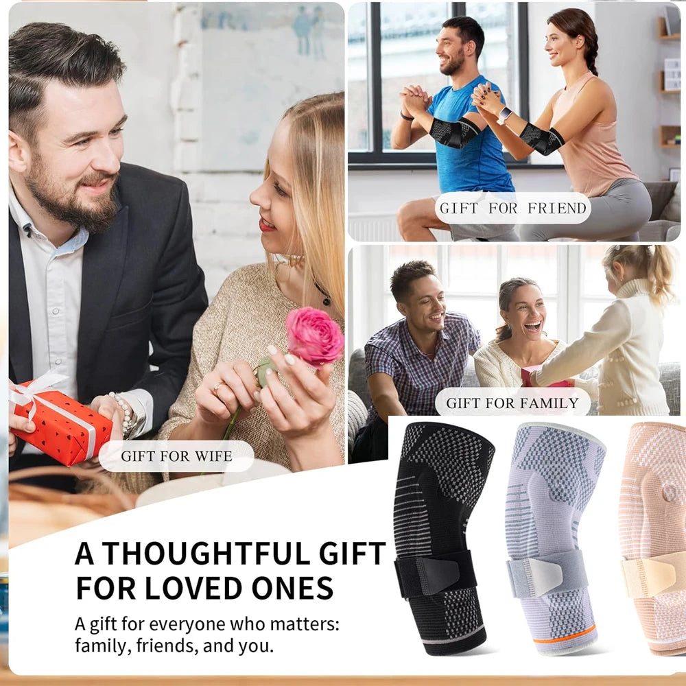 Arthritis Elbow Compression Sleeve with Strap - Adjustable Arm Support Brace with Gel Pad for Tendinitis,Golfers,Weightlifting Peaceful Pleasures Health and Wellness