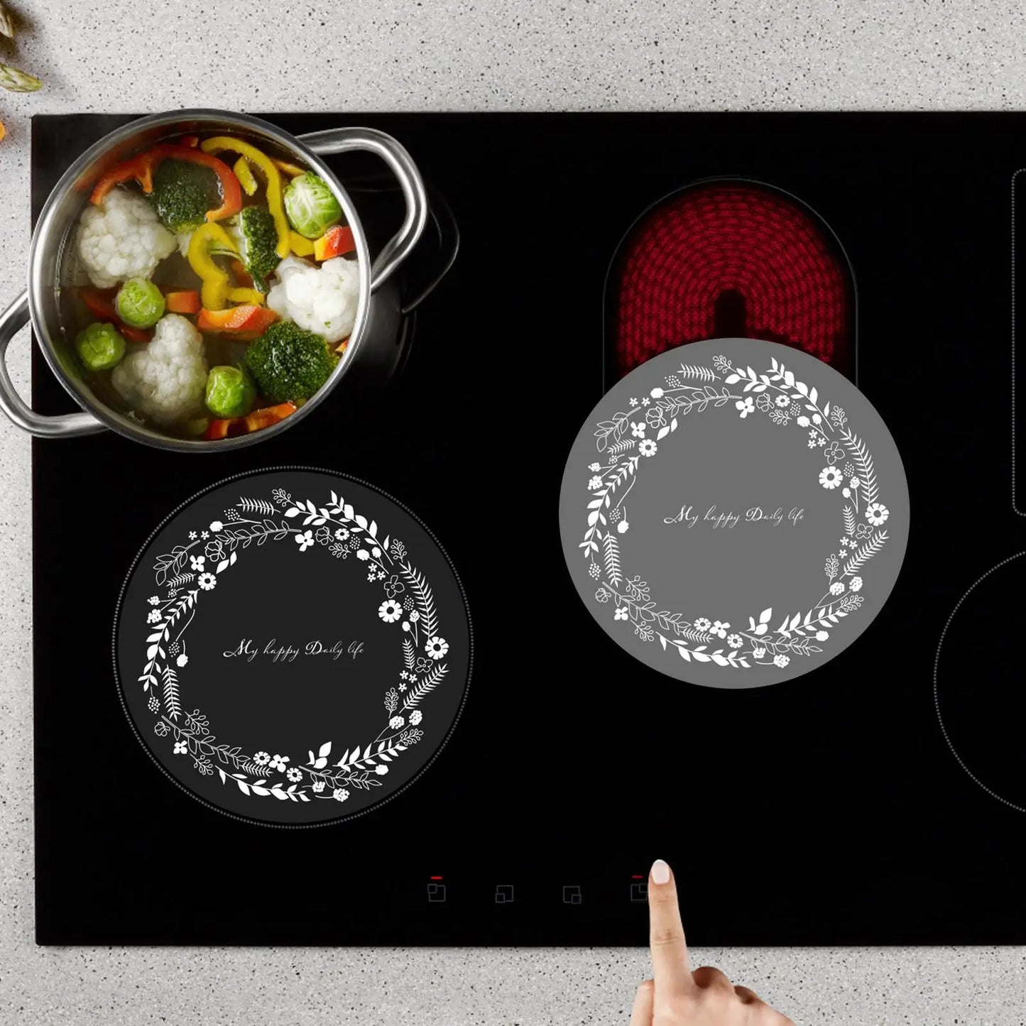 Silicone Non-Slip Pot Holder Mat Heat Resistant Trivet Protects Surfaces & Prevents Pots from Sliding While Cooking for Kitchen Peaceful Pleasures Health and Wellness