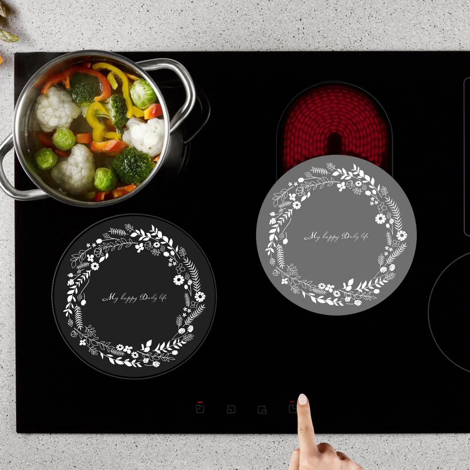 Silicone Non-Slip Pot Holder Mat Heat Resistant Trivet Protects Surfaces & Prevents Pots from Sliding While Cooking for Kitchen Peaceful Pleasures Health and Wellness