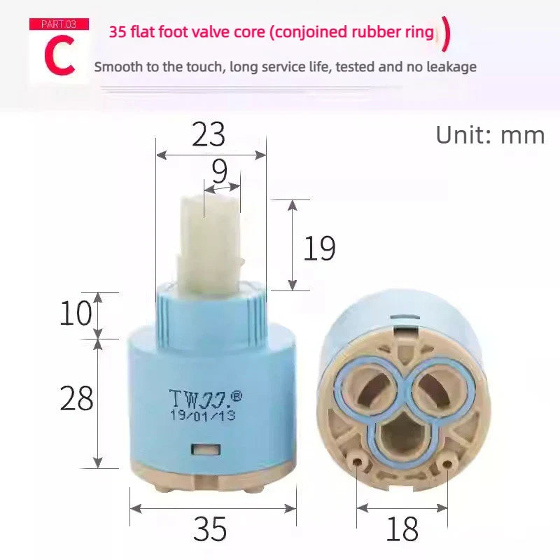 Ceramic Faucet Cartridge 25mm 35mm 40mm | Mixer Tap Valve