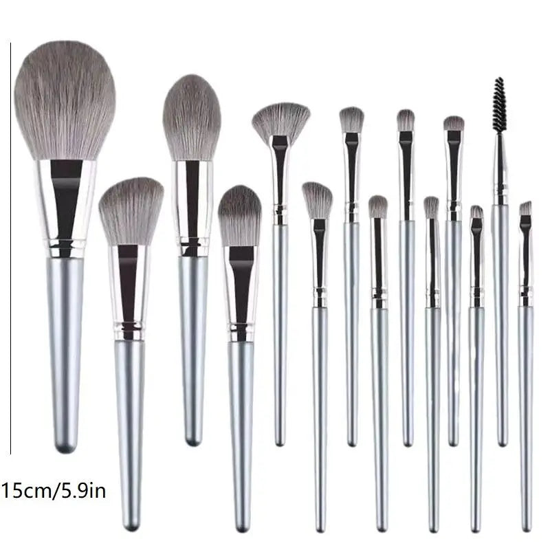 Ultra Soft 14 Pcs Makeup Brush Set Soft Bristle Full Face Loose Powder Eyeshadow Brush Professional Cosmetic Brush Peaceful Pleasures Health and Wellness