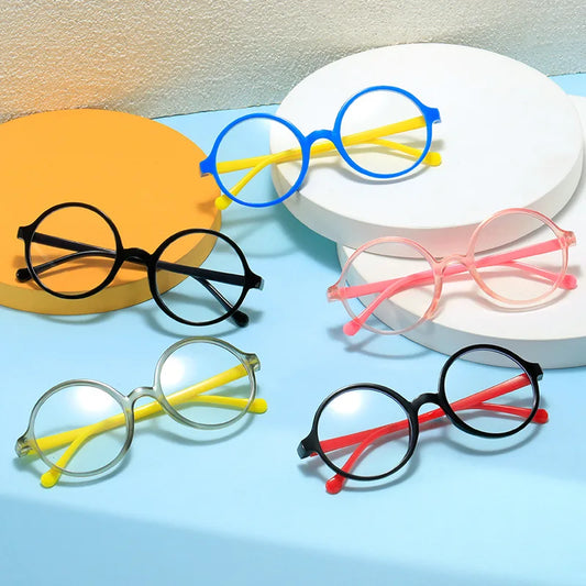 Kids Round Glasses Frame Clear Lens | Korean Style Photo Prop Kids Fashion Prop Peaceful Pleasures Health and Wellness