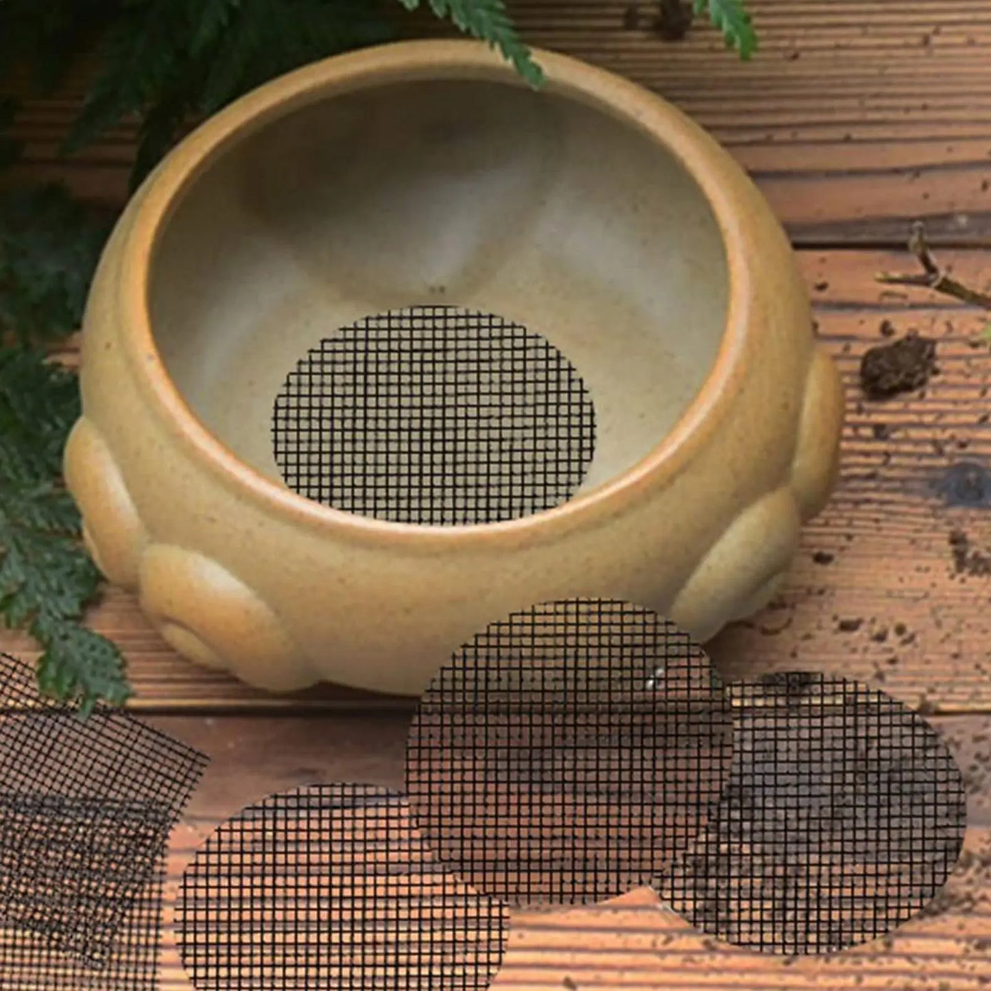 Flower Pot Drainage Mesh Pads 5-Pack | Cuttable Fiberglass Mat
