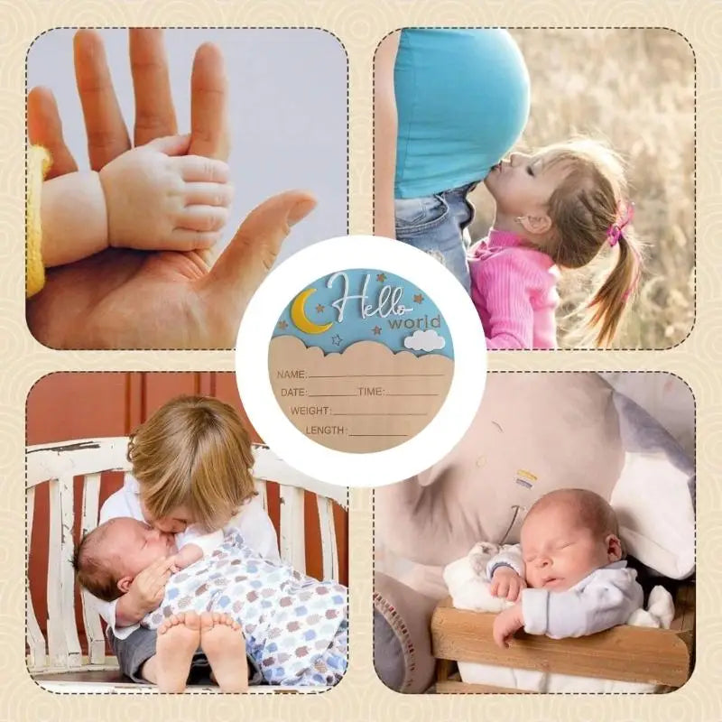 Moon Baby Birth Announcement Sign | Newborn Photo Prop