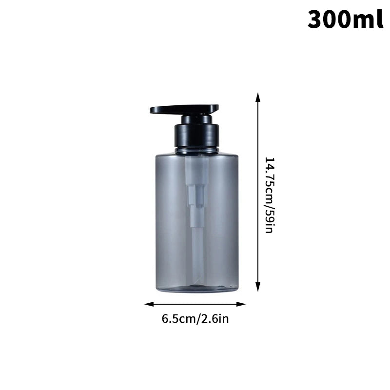 300/500ml Shampoo Hand Soap Dispenser Empty Pump Bottles Dispenser Lotion Dispenser Liquid Travel Containers Bath Accessory Peaceful Pleasures Health and Wellness 300ml Gray