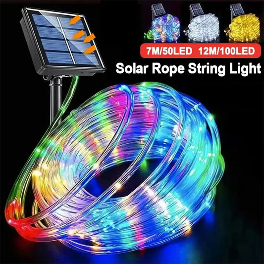 Solar LED Outdoor String Lights | IP65 Waterproof Fairy Garden Lamp Solar String Lights Peaceful Pleasures Health and Wellness