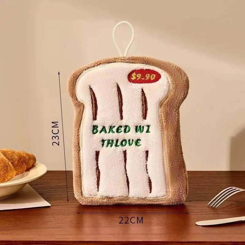 Cute Hanging Hand Towel Absorbent Thickened Kitchen Rag Bathrooms Towel High Appearance Coral Velvet Hand Towel Home Daily Use Peaceful Pleasures Health and Wellness A4