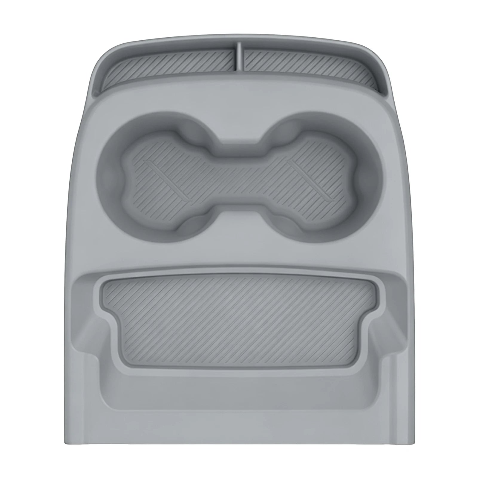 For Tesla Model Y Standard 2025 Center Console Silicone Cup Holder Kit Anti-Scratch Storage Box Car Interior Accessories Peaceful Pleasures Health and Wellness Grey