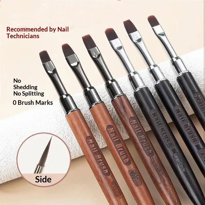 Wood Gel Painting Brush Nail Construct Acrylic Brush For Manicure DIY Builder Tool Brush Pen Professional Gel False Tip Pen Peaceful Pleasures Health and Wellness