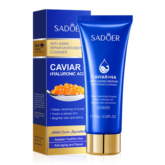 SADOER Caviar Foam Face Wash – Deep Cleanse & Anti-Wrinkle Foam Facial Cleanser Peaceful Pleasures Health and Wellness Default Title