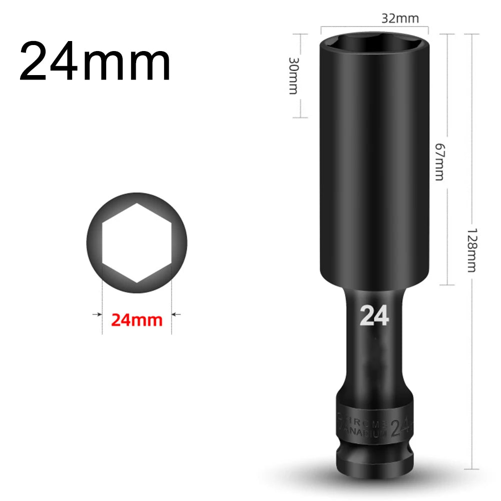 1 Drive Deep Impact Hex Socket Extra Bolt Nut Driver Bit 8- Spanner