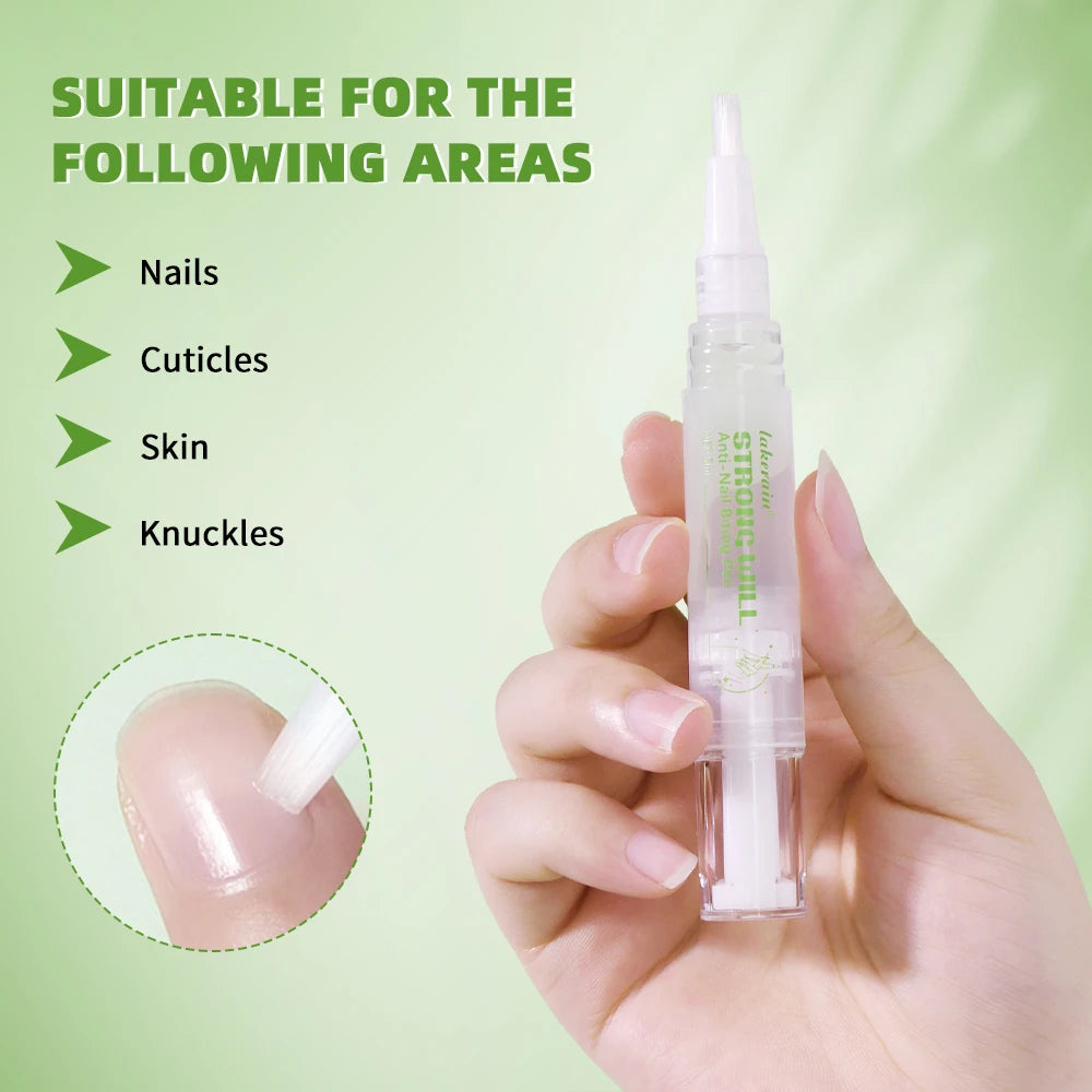 Lakerain Anti-Nail Biting Pen Strong Bitter Protect Nails Apply Quickly Safe Ingredients Natural Moisturizing Nail Pen Care Tool Peaceful Pleasures Health and Wellness