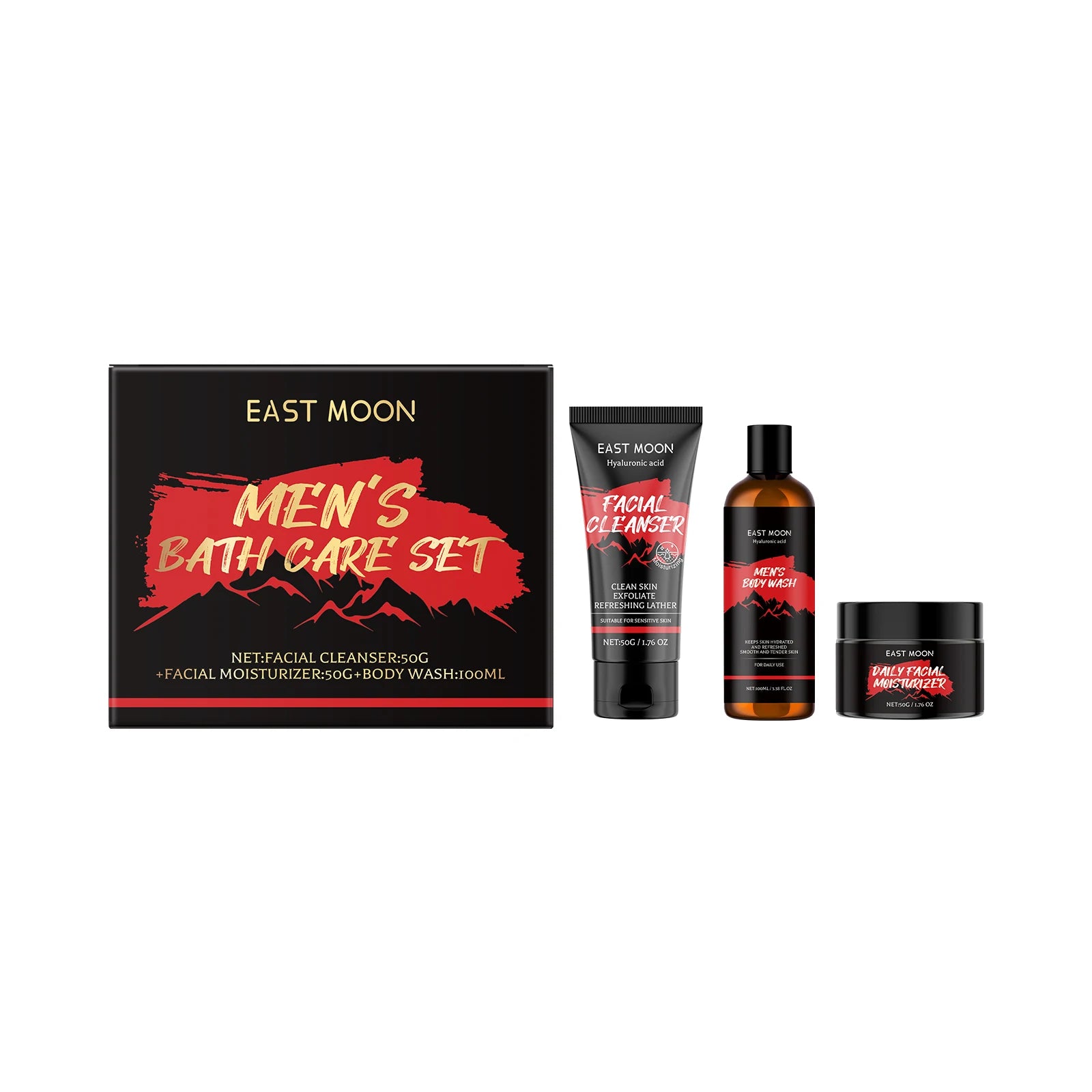 Men's Bath Skincare Set Multi-Purpose Cleansing Moisturizing for Face Body Christmas Gift Birthday Gift Set Gift for Husband Peaceful Pleasures Health and Wellness 1SET