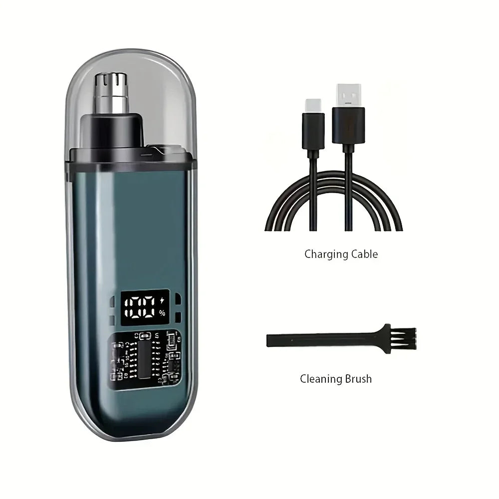 USB Rechargeable Nose & Ear Hair Trimmer – Mini Grooming Kit