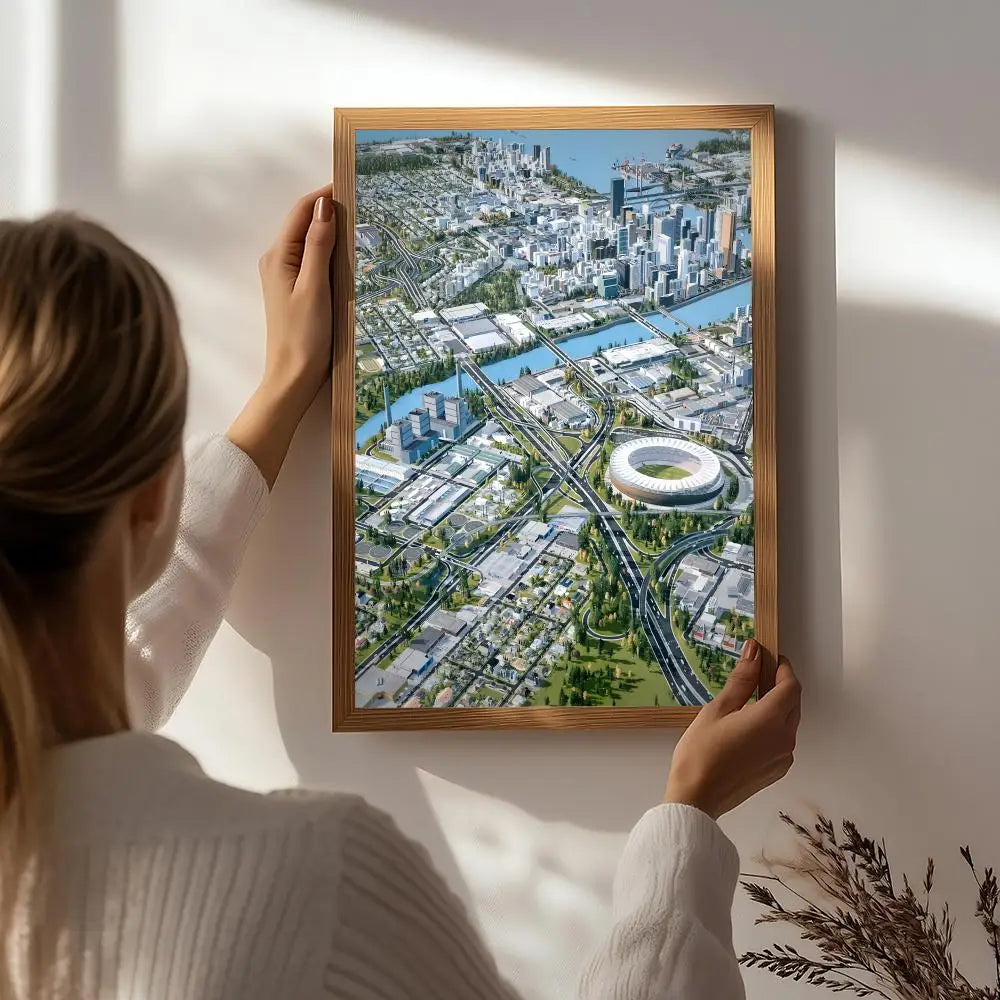 Game C-Cities: Skylines Poster HD Self Adhesive Waterproof Wall Art Ideal for Home Office Dorm Bedroom Great Gift Peaceful Pleasures Health and Wellness White2 15X20cmNoframe