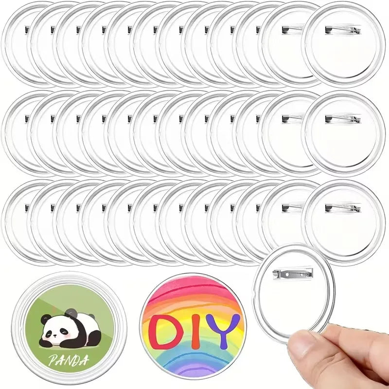 DIY Badge Making Kit – Acrylic Flip Pin Brooch 25mm & 58mm
