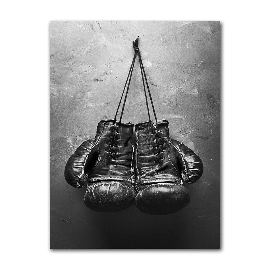 Style Picture Wall Art Modular Home Decoration Painting Print Poster for Living Room Cuadros Boxing Gloves Vintage Canvas Nordic Peaceful Pleasures Health and Wellness 2009-01 30x40cm Unframed