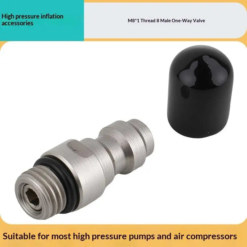 1PC Quick Connect Valve For High Pressure Applications Featuring An 8mm Male Connector And M10*1 NPT/BSPP Compatibility Peaceful Pleasures Health and Wellness A1