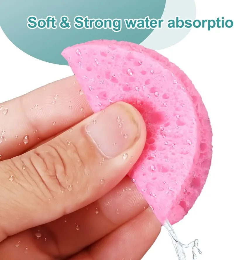 Natural Wood Pulp Compressed Face Cleansing Sponge Puffs
