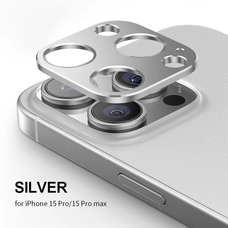 Aluminum Alloy Metal Lens Ring Accessories iPhone15 Pro Max Camera Protector iphone Accessories iphone 15 Pro Max Case Peaceful Pleasures Health and Wellness Silver iPhone15Pro