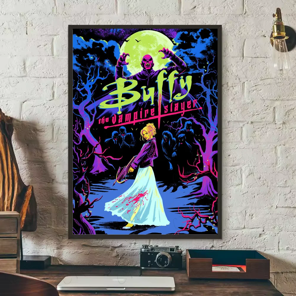 Vintage Buffy The Vampire Poster HD art sticky wall waterproof home living room bedroom bar aesthetic decoration Peaceful Pleasures Health and Wellness