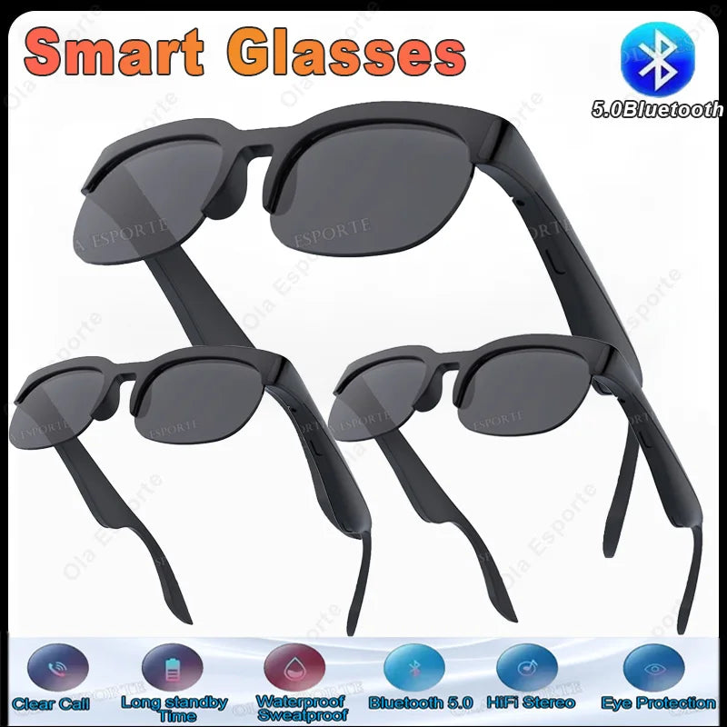 2026 New Smart Glasses Bluetooth Call Voice Assistant Music Outdoor Sport Smartglasses Men Women UV-Protection SunGlasses Peaceful Pleasures Health and Wellness 3Bk