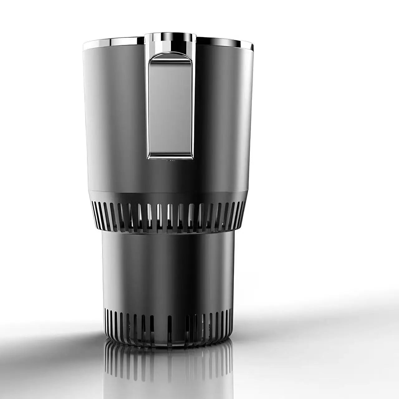 Smart 2-in-1 Hot Cold Car Cup Digital Display Automatic Heating Cooling Mug Portable Multi-use Beverage Cup Holder for Car Peaceful Pleasures Health and Wellness Black
