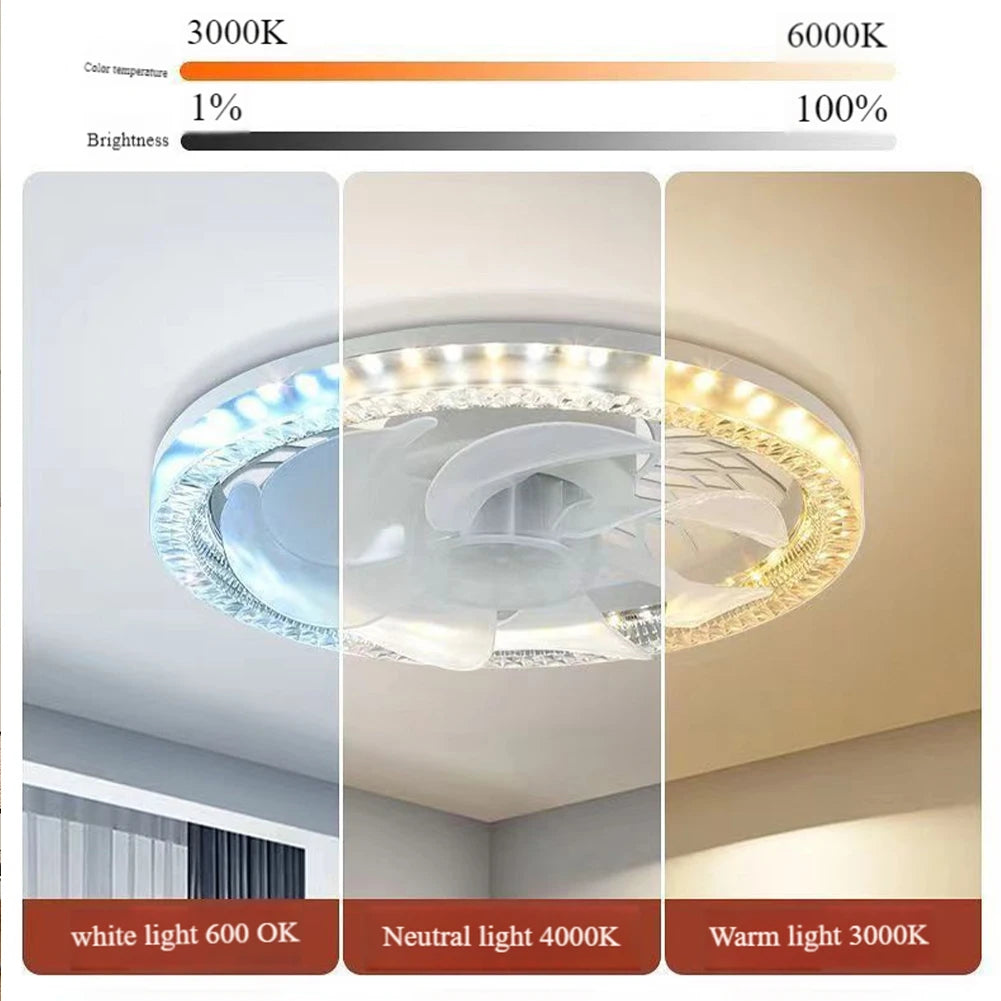 E26/E27 LED Lantern Ceiling Fan with 3-Speed Dimming Light Peaceful Pleasures Health and Wellness