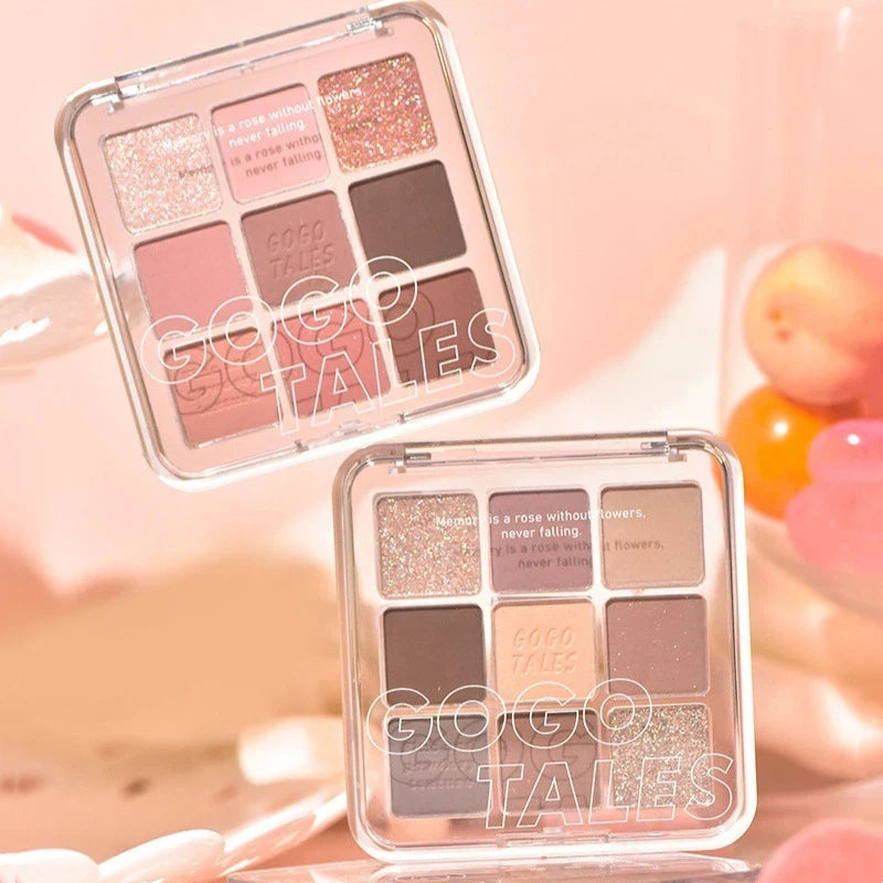 Gogotales 9-Color Glitter Eye Shadow Palette – Matte & Shimmer