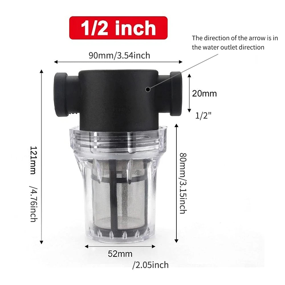 Garden Watering Filter 1/2'' 3/4'' 1'' Plastic Impurity Prefilter Aquaculture Household Water Pipe Filter Irrigation System Peaceful Pleasures Health and Wellness