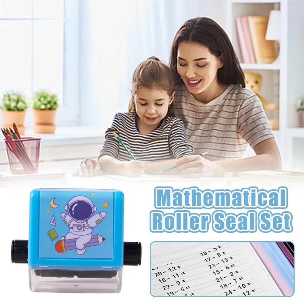 4 In 1 Math Roller Stamp Addition Subtraction Teaching Stamp For Teacher Student Parent Classroom Homeschool Home Use Stationery Peaceful Pleasures Health and Wellness