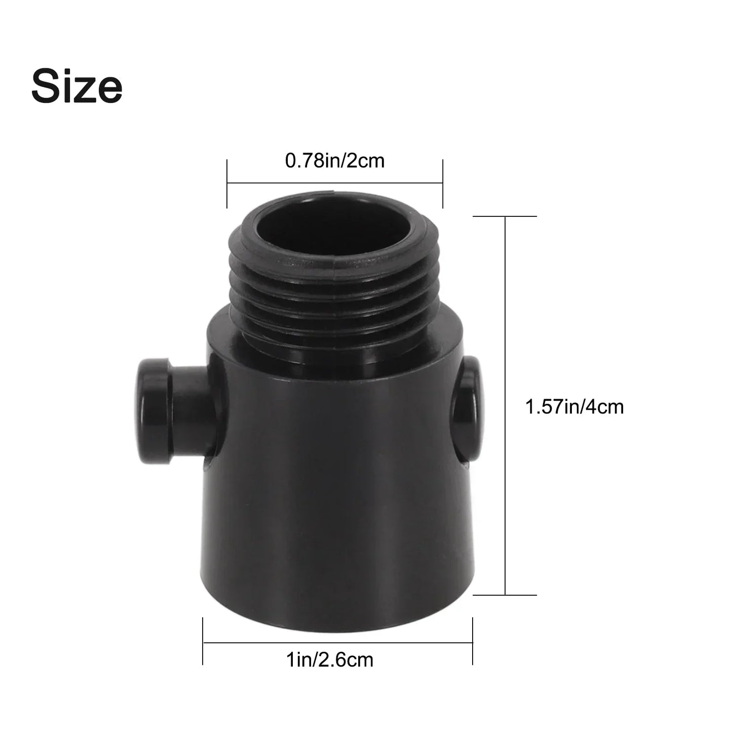 Shower Head Water Stop Valve Button Switch | ABS Black