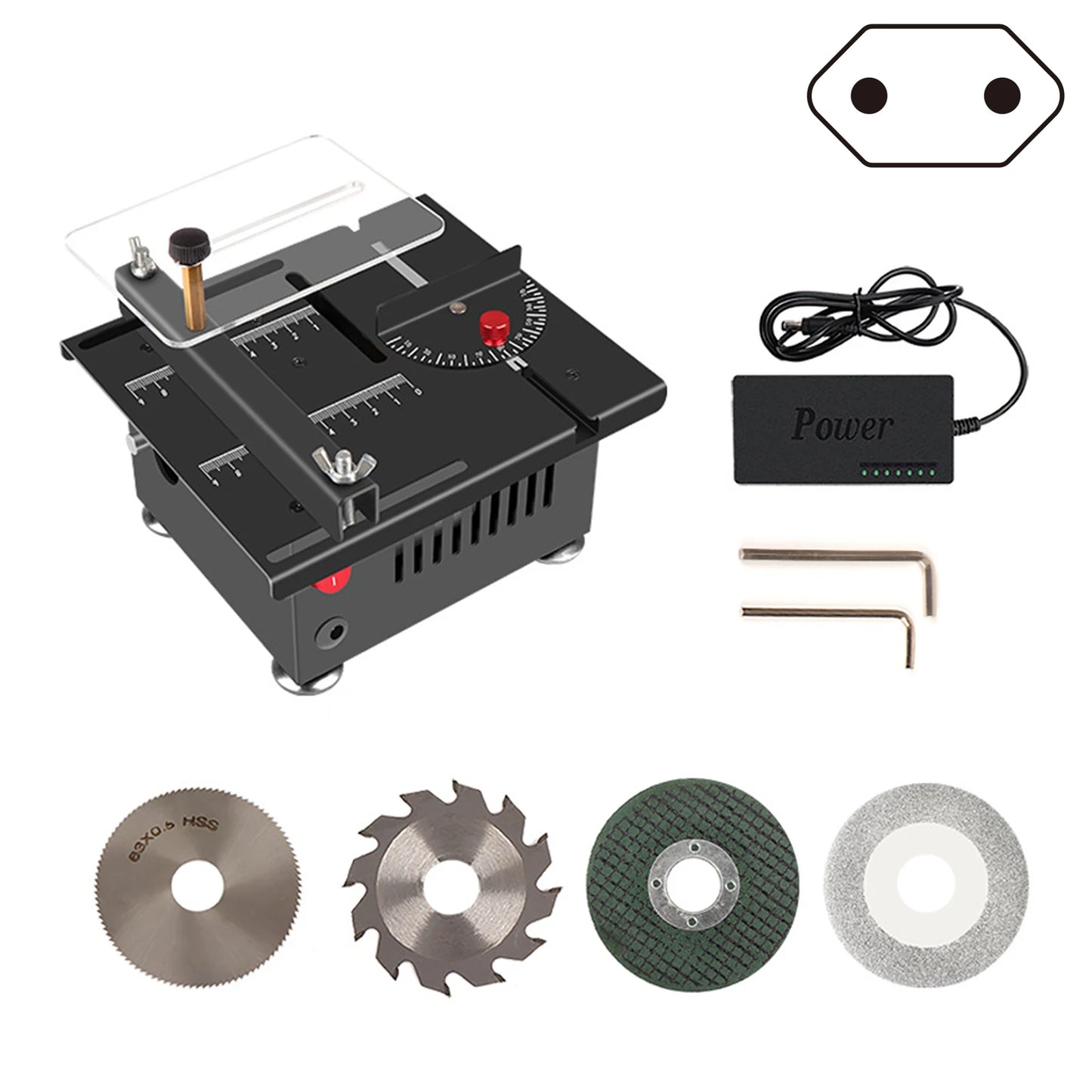 Precision Measuring Electric Table Saw Cutting Guide All In 1 Measuring Polishing Tools For Multifunctional Carving Processing Peaceful Pleasures Health and Wellness B EU plug