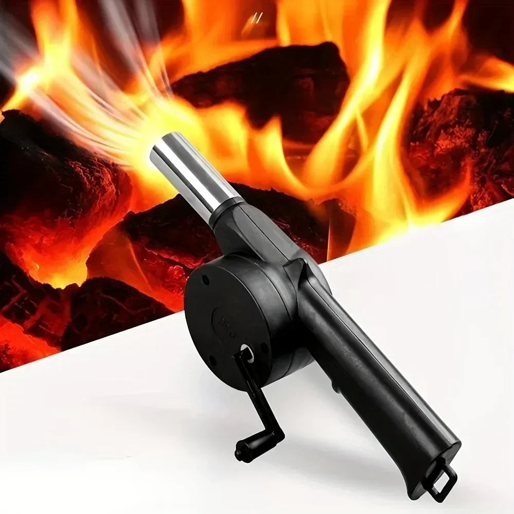Barbecue Blower Manual Barbecue Tools Barbecue Stove Ignition Special Hand Cranked Ignition Tools Charcoal Barbecue Accessories Peaceful Pleasures Health and Wellness