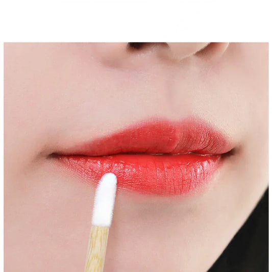 100-Pack Disposable Wooden Lip Brushes | Nylon Makeup Applicators Disposable Lip Brush Peaceful Pleasures Health and Wellness