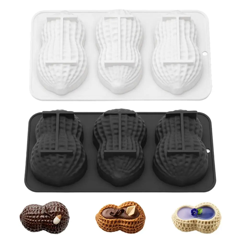 New One-Piece Peanut Shape Bread Cake Silicone Mold Temperature-resistant Healthy High Quality Cake Mold Kitchen Baking Tools Peaceful Pleasures Health and Wellness