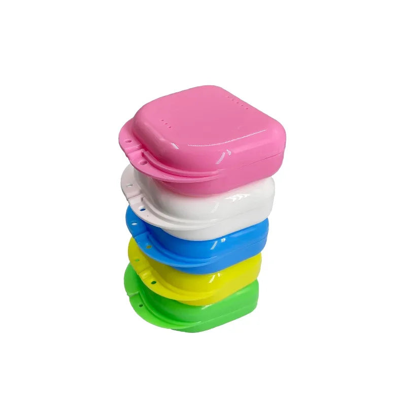 Denture Tray Box Dental Orthodontic Retainer Box Case Plastic Teeth Container Denture Box False Teeth Protective Case Peaceful Pleasures Health and Wellness